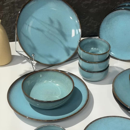 4/16pcs Kiln-Change Ceramic Tableware Set Vintage High-End Light Luxury