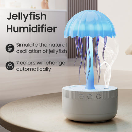 USB Rotating Colorful Light Large Mist Jellyfish Humidifier