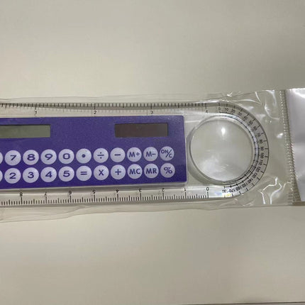 Wholesale Mini Color Multifunctional Student 10cm Ruler Solar Calculator