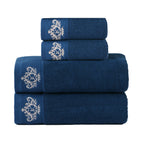 2 Blue Towels + 2 Bath Towels