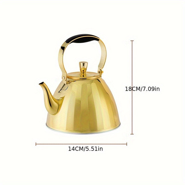 Tea Kettle Made of Stainless Steel, Suitable for Gas And Induction Cooktops, Universal Design