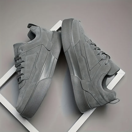 1pair Vintage Style Unisex Skateboard Sneakers - Casual Sports Low-Top Lace-Up Shoes with Faux Upper