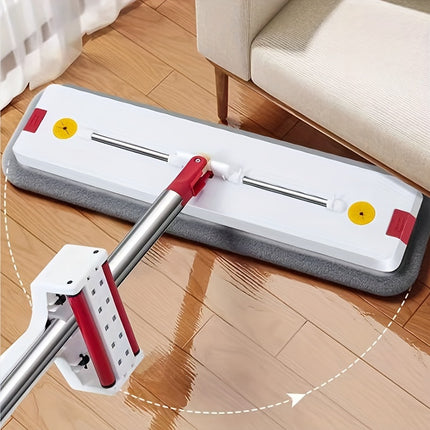 Flat Mop With 1/2 Mop Cloth Set/ Only 1 Mop Cloth, Long Handle Hands-free Wash Flat Mop