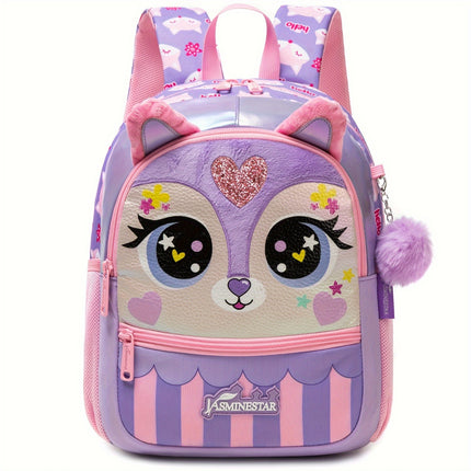 1pc Cute Animal Backpack for Girls | Aesthetic School Backpack with Adjustable Strap