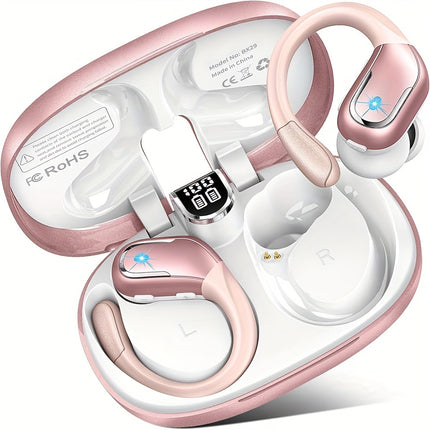 Wireless Earbuds For Running Sports, Wireless Earphones Sports with Earhooks, LED Display,