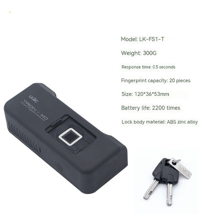 Bicycle Motorcycle Fingerprint Alarm Lock U-shaped