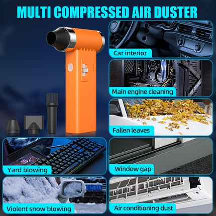 Turbo high-speed fan, 110000 rpm stepless adjustment, with light display, type-c charging, equipped