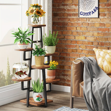 Wooden Plant Shelf For Multiple Plants, Corner Plant Pots Holder Rack Flower