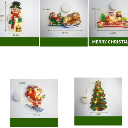 LED Suction Cup Window Hanging Lights Christmas Decoration
