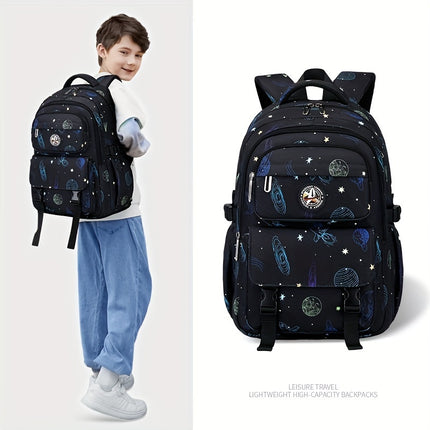 Galaxy Explorer: Sturdy, Spacious Backpack for Children - Playful Astronaut And Starry Sky Design,