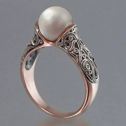 Inlaid artificial ABS pearl ring