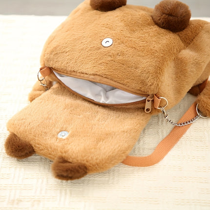 Cartoon Capybara Plush Backpack, Cute Bag, High-Quality Versatile Plush Bag
