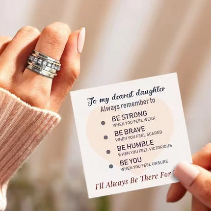 Women's Fashion Personalized Zircon Rotatable Ring