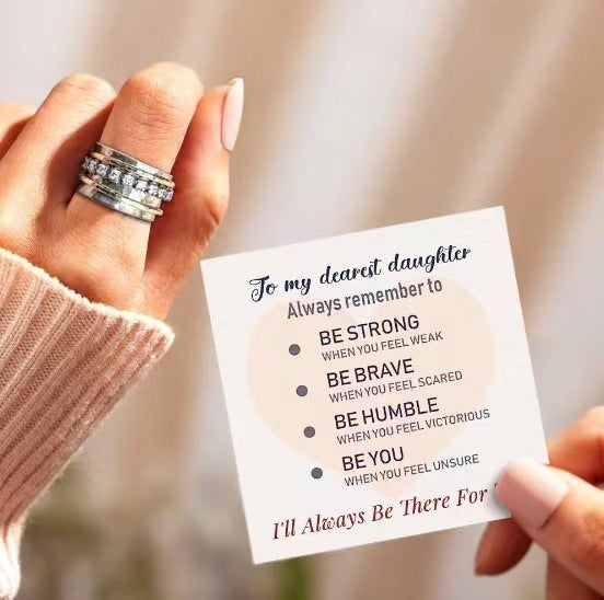 Women's Fashion Personalized Zircon Rotatable Ring