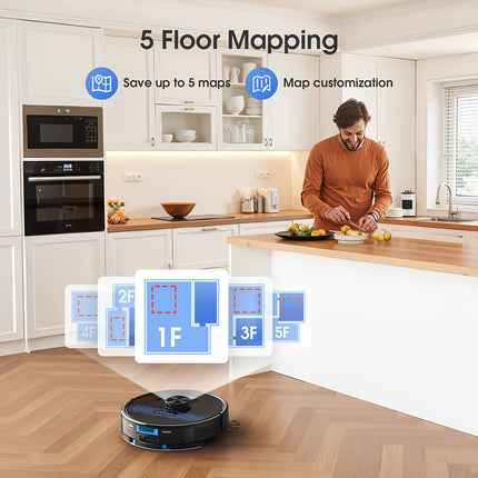 Lubluelu 2025 Newest SL60Ultra Robot Vacuum 4500Pa, 3in 1 Robot Vacuum Cleaner And Mop