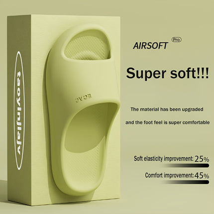 4 pcs set New EVA Solid Color Sandals, Men's Four-season Simple Home Soft Thick Anti-slip Bathroom Sandals