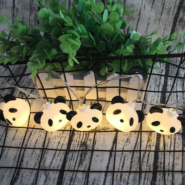 LED Panda Headlamp String Children's Room Decoration Colored Lights