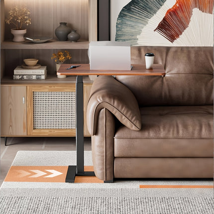 Overbed Table With Wheels - Mobile Rolling Laptop Desk & Tilting Surface For Bed, Sofa,