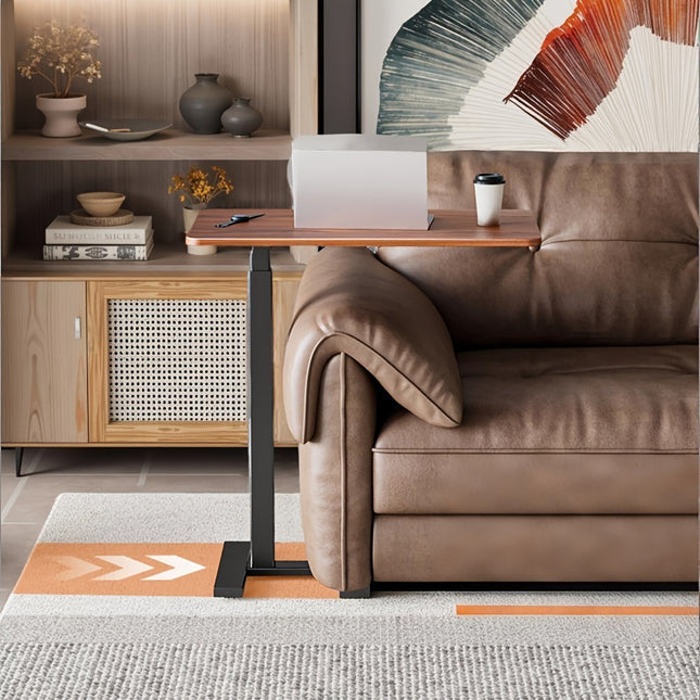 Overbed Table With Wheels - Mobile Rolling Laptop Desk & Tilting Surface For Bed, Sofa,