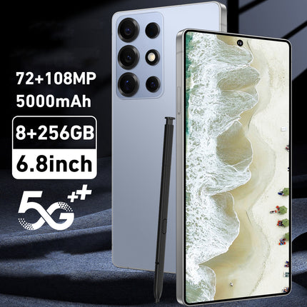 Premium Unlocked 5G Android 12 Smartphone 2025 8GB RAM + 256GB, 6.8" HD Display, 72MP+108MP Dual Camera