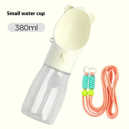 2 In 1 Portable Dog Water Bottle For Small Big Dogs Cat Outdoor