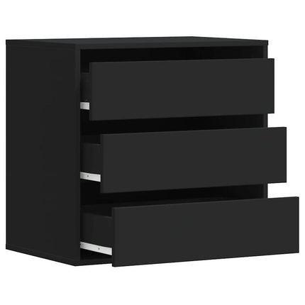 Minimalist Luxury Black 60x41x58cm Storage Cabinet Slim Entryway Living Room Bedroom Organizer