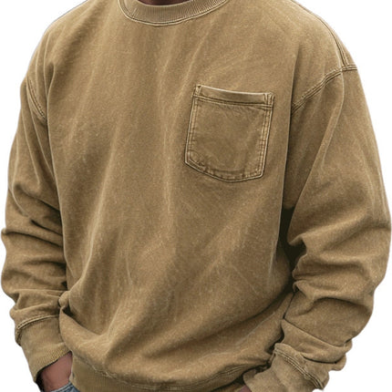 Men's Pullover Round Neck Long Sleeves Sweater