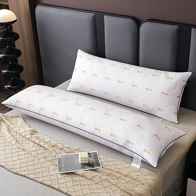 1pc Embroidered Long Body Pillow Suitable for Sleep, Cervical & Lumbar - Pregnancy Pillow for Women