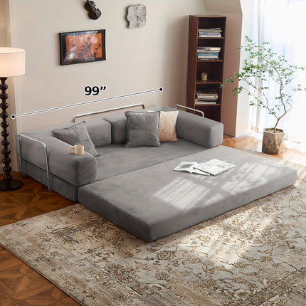 Sofa Bed, Convertible Floor Sofa, Leisure Sofa Bed, Corduroy Folding Mattress, Lounge Sofa