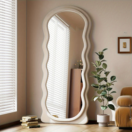 Full-Length Floor Mirror - Full Mirror Full Body Mirror For Bedroom Floor Mirror Full Body Wavy Mirror Extra Large