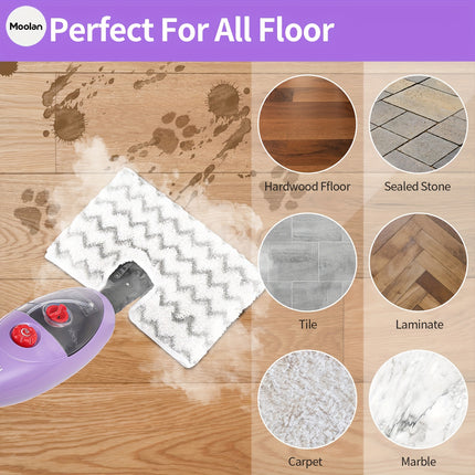 Handheld Steam Cleaner Detachable, Cleaner for Hardwood/Tile/Laminate Floors Windows Sofa Wall with 11