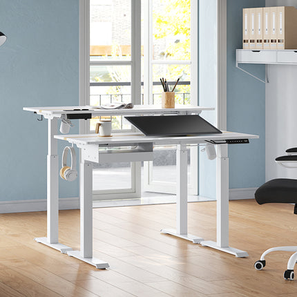 Standing Desk, Power Strip, Drawer, 60 x 120