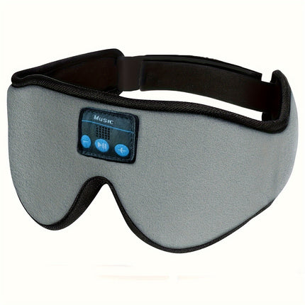 1pc Wireless Sleep Mask with Wireless 5.2, Built-in Headphones, USB-C Charging,
