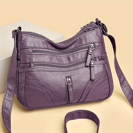 Crossbody Bag (Flower Pattern Random, Shoulder Strap Direction Random, Zipper