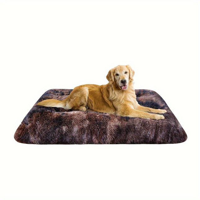 Long Plush Dog Bed Mat, Soft Dog Deep Sleep Bed Cushion Sofa With Non-slip Bottom