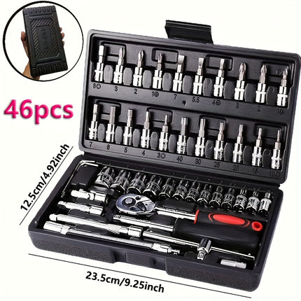 439pcs/46pcs Wrench Set, Household Wrench Socket Tool Kit with 1 Exquisite Storage Box,