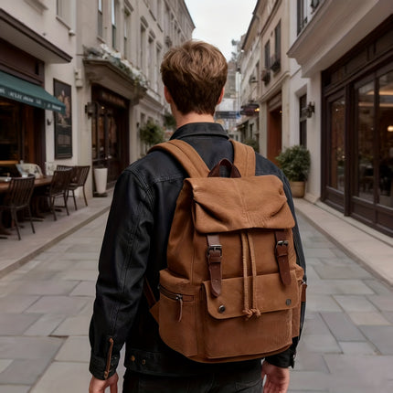Backpack  Durable, Multi-Compartment, Adjustable Shoulder Straps, Zipper Closure,