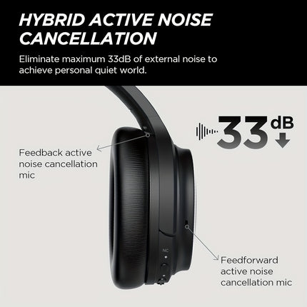 Wireless Headphones - Advanced Hybrid Active Noise Cancelling, Deep Immersive Bass,