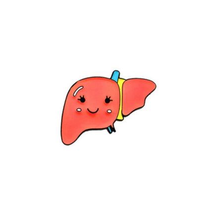 Self Made Human Organ Brooch Decoration Badge