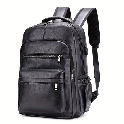 Men's Fashion Simple Retro Large Capacity Shoulder Bag Versatile Work Commute Travel Backpack Backpack