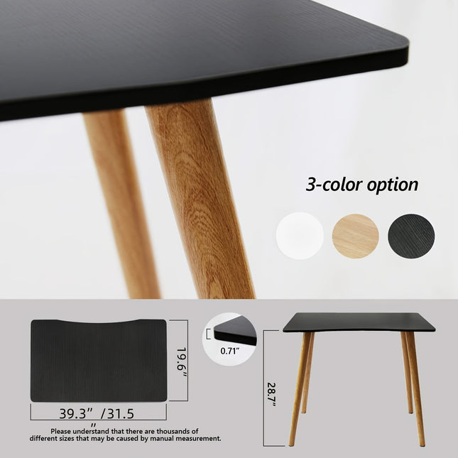 Compact Modern Minimalist Small Home Office Desk & Study Table - Metal Frame