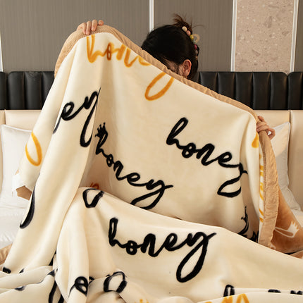 Extra Large Thickened Raschel Blanket | Double Layer Four Season Soft Throw Blanket, Machine Washable