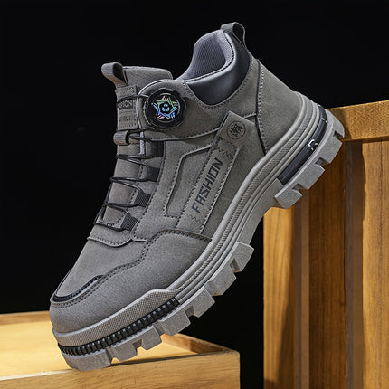 Urban Street Fashion Rotating Buckle Design Outdoor Casual Sneakers, Comfortable Thick