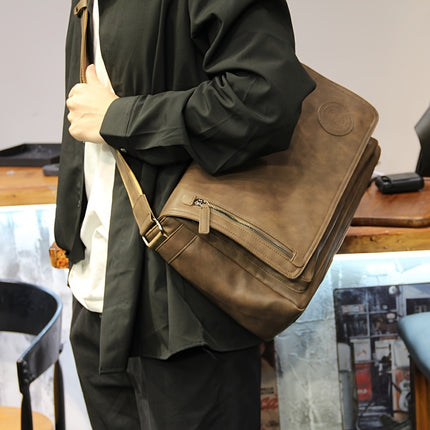 New high-capacity messenger bag retro Korean version Men's bag single shoulder bag crossbody bag casual