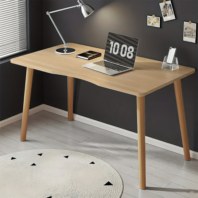 Compact Modern Minimalist Small Home Office Desk & Study Table - Metal Frame