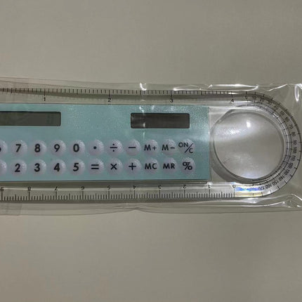 Wholesale Mini Color Multifunctional Student 10cm Ruler Solar Calculator