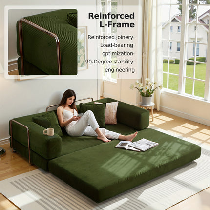 Sofa Bed, Folding Floor Couch,CompressedConvertable Sleeper Sofa,Memory Foam Couch
