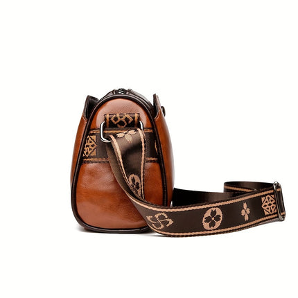 Women'S Crossbody Bag, Solid Color Pillow-Shaped Shoulder Bag with Adjustable Strap