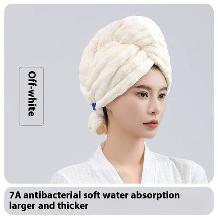Bubble Velvet Wide Tail Hair-drying Quick-drying Towel Shower Cap