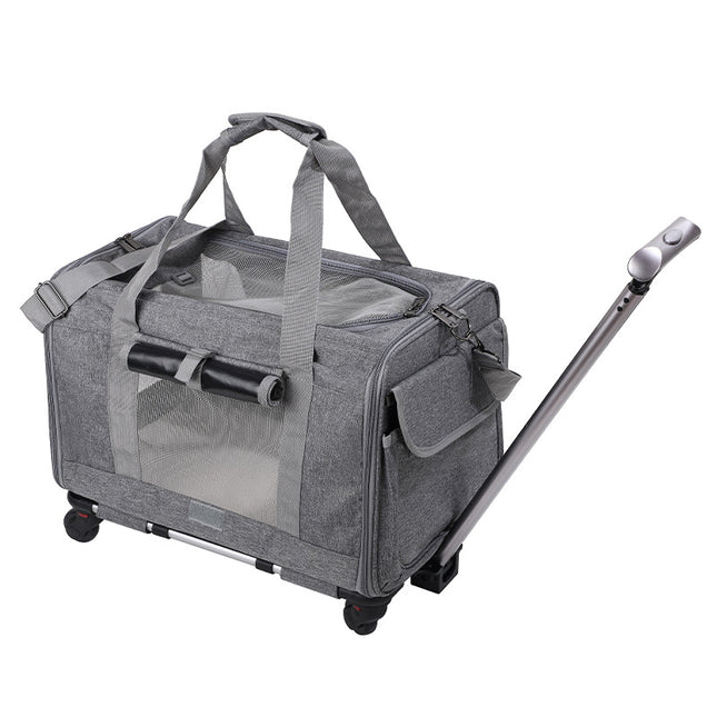 Travel Cat Carrier Summer Dog Pet Bag Foldable Cat Pet Box Breathable Portable Pet Trolley Case